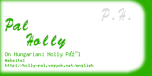 pal holly business card